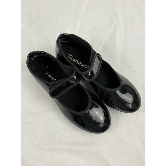 Child’s Theatrical Tap Shoes Black Size 10M Strap Closure - Picture 1 of 3